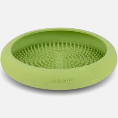 The Dog Emporium LickiMat UFO green plant-based rubber feeding mat with textured soother nubs for dogs