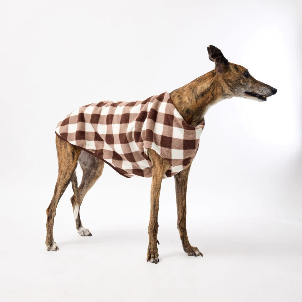 The Floofy Fleece - Mocha Gingham