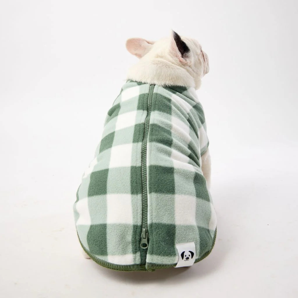 The Floofy Fleece - Green Gingham