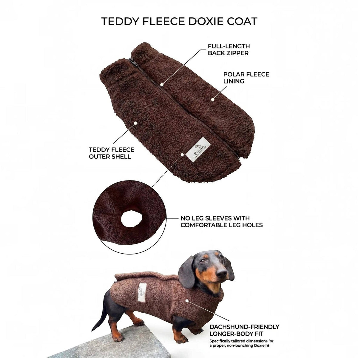 Teddy Fleece Doxie Coat