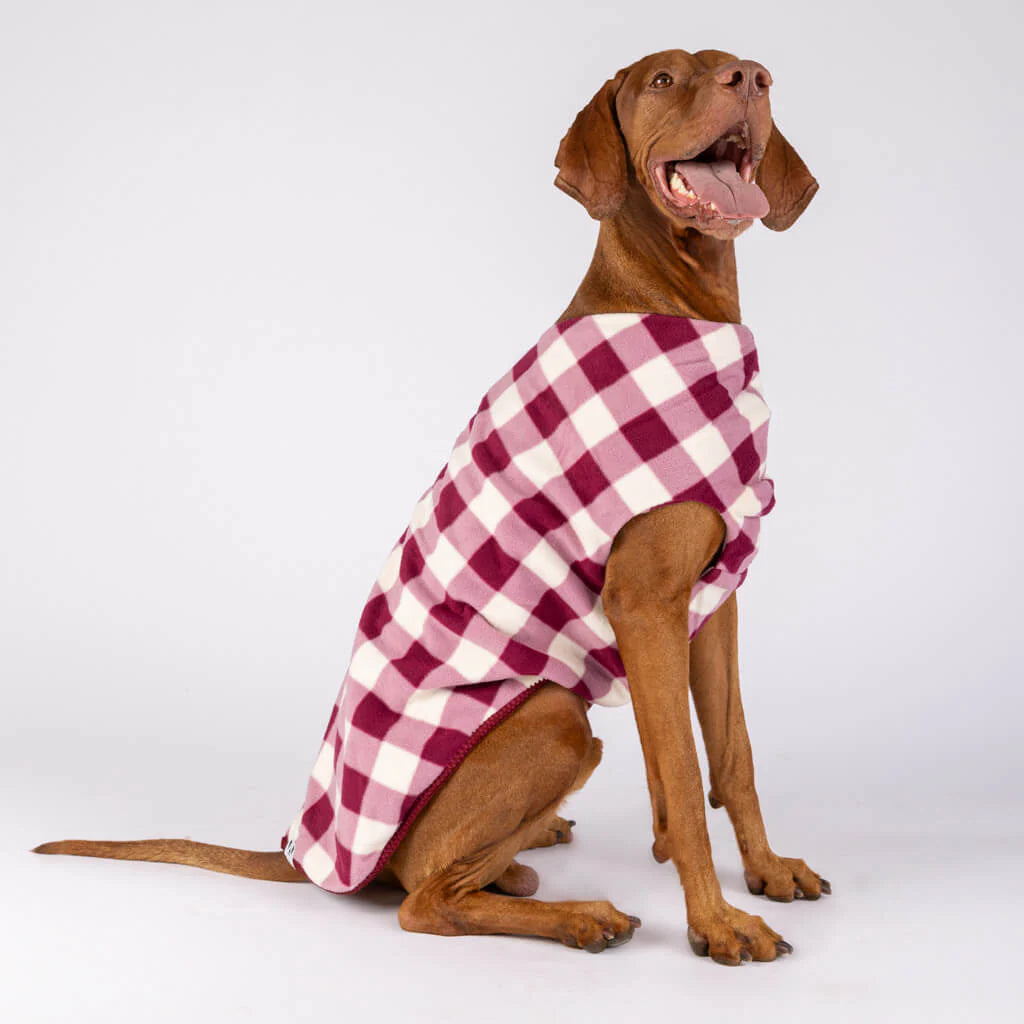 The Floofy Fleece - Berry Gingham