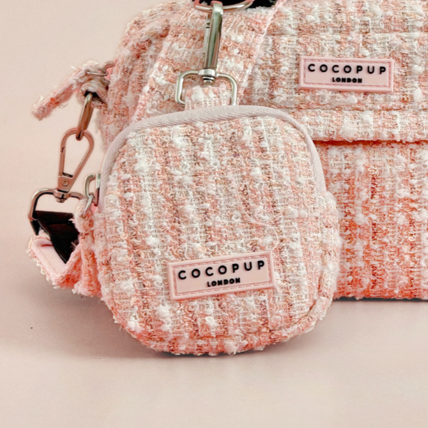 Treat Pouch - Pink Textured Tweed