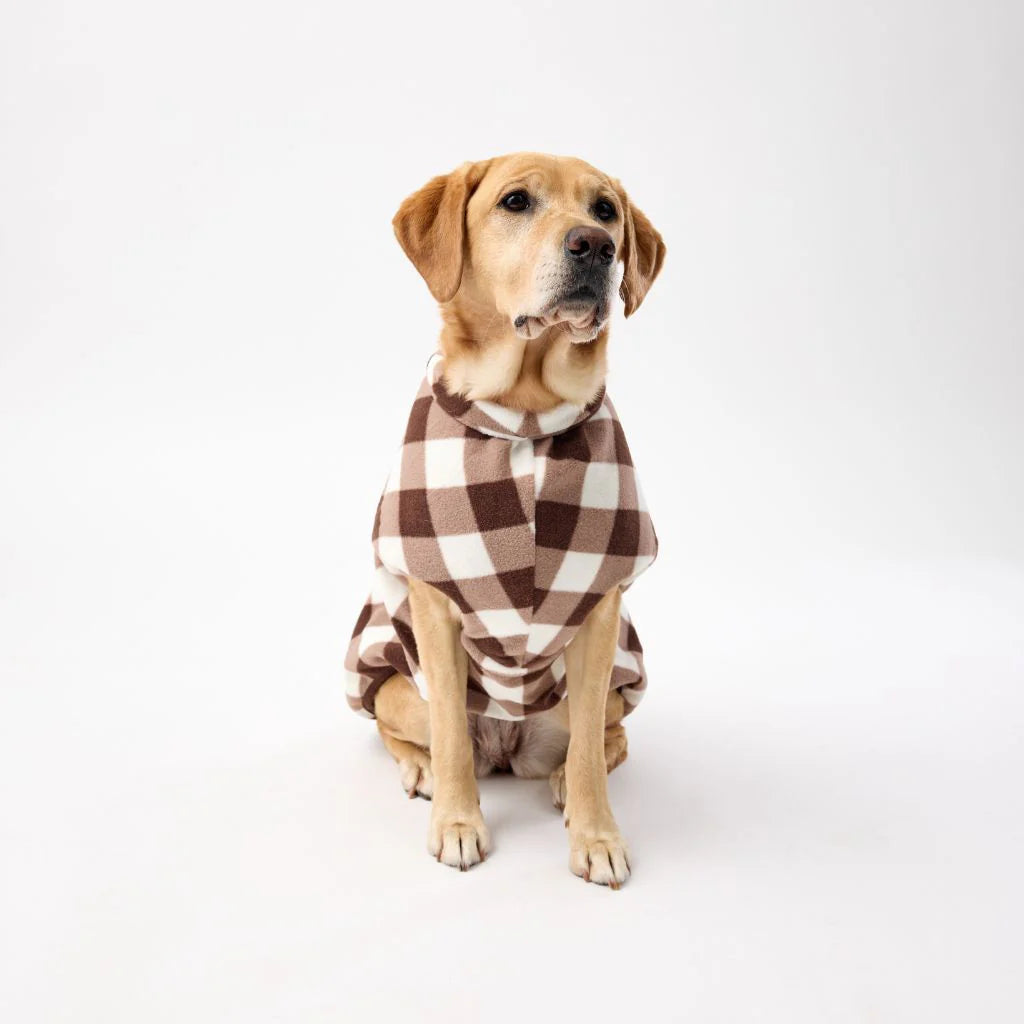 The Floofy Fleece - Mocha Gingham
