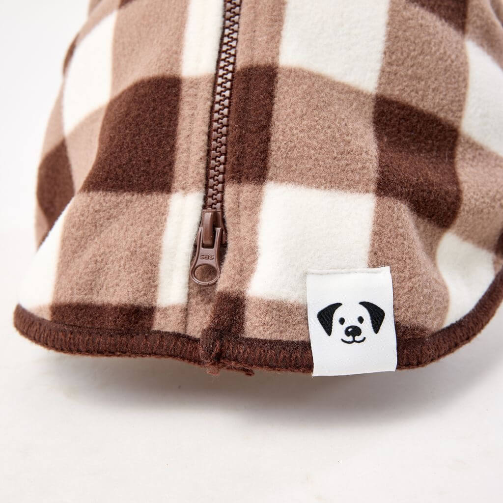 The Floofy Fleece - Mocha Gingham