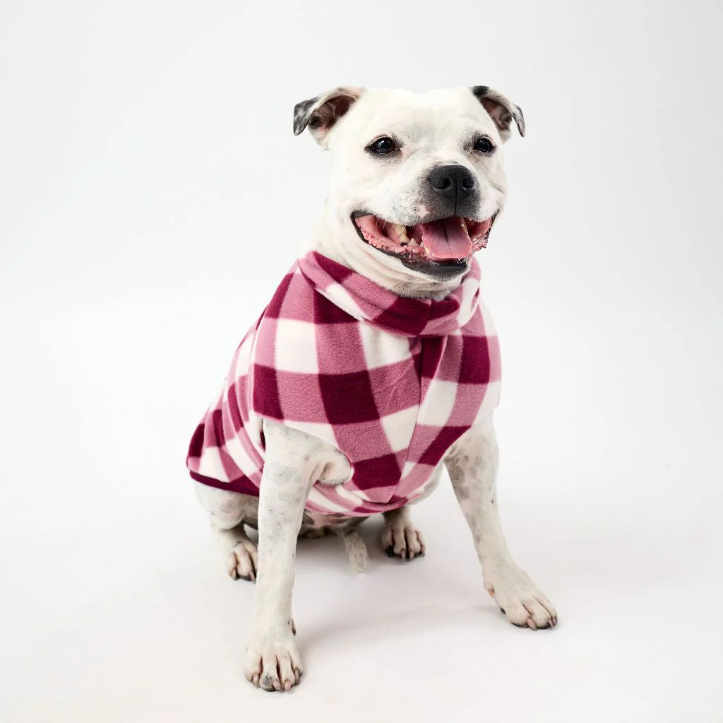 The Floofy Fleece - Berry Gingham