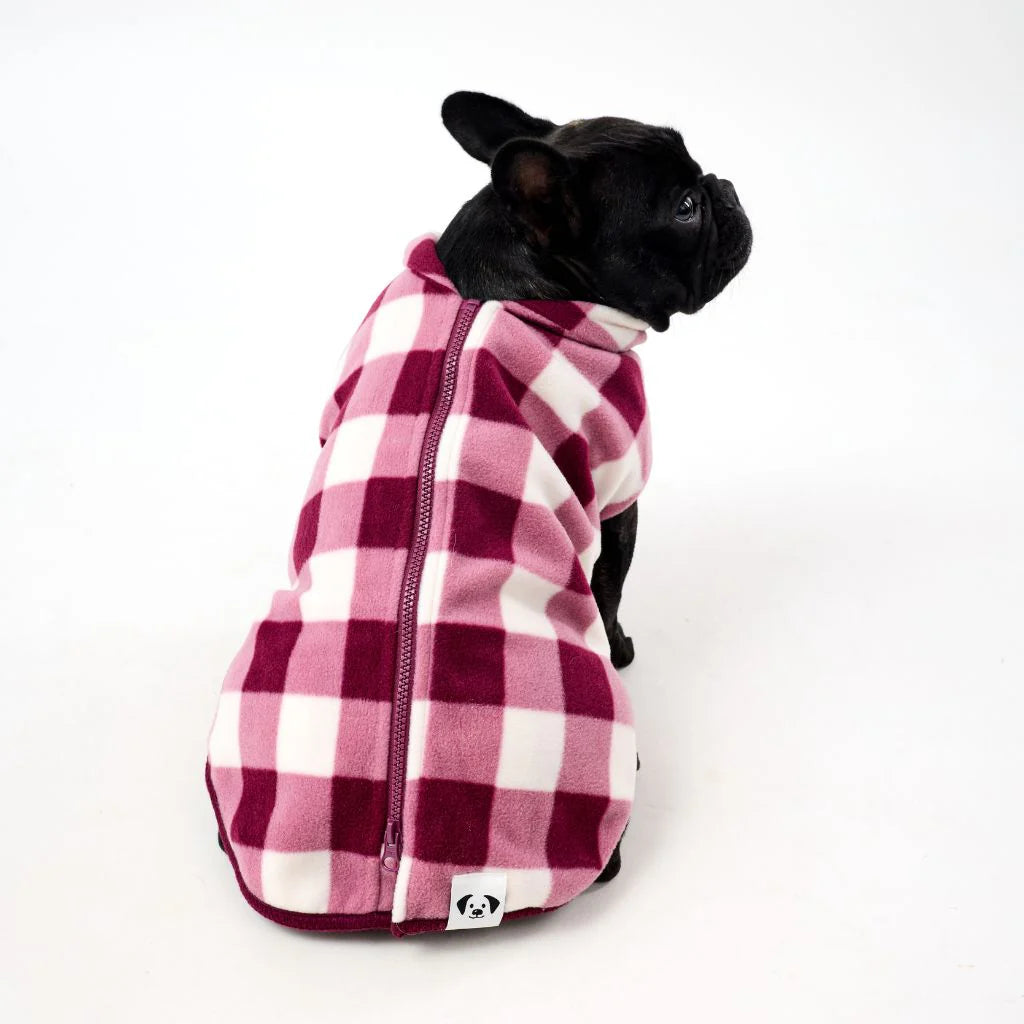The Floofy Fleece - Berry Gingham