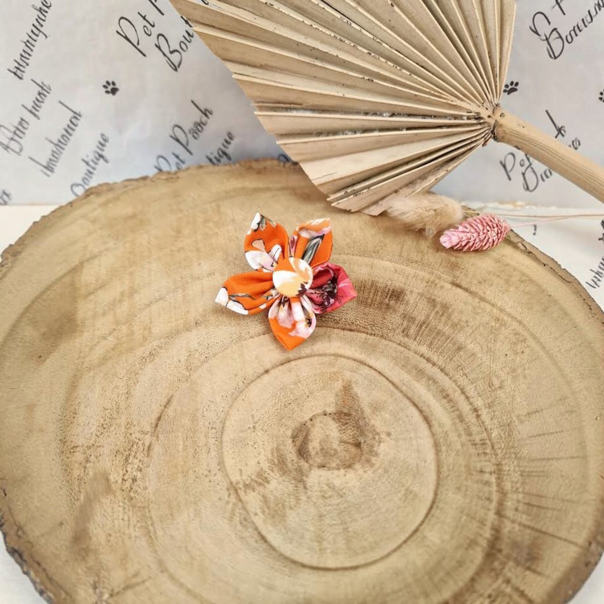 Sweet Marmalade Blossom Flower Dog Collar Accessory