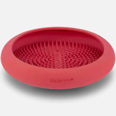 The Dog Emporium LickiMat UFO red rubber feeding mat with textured soother nubs for pet treats and anxiety relief