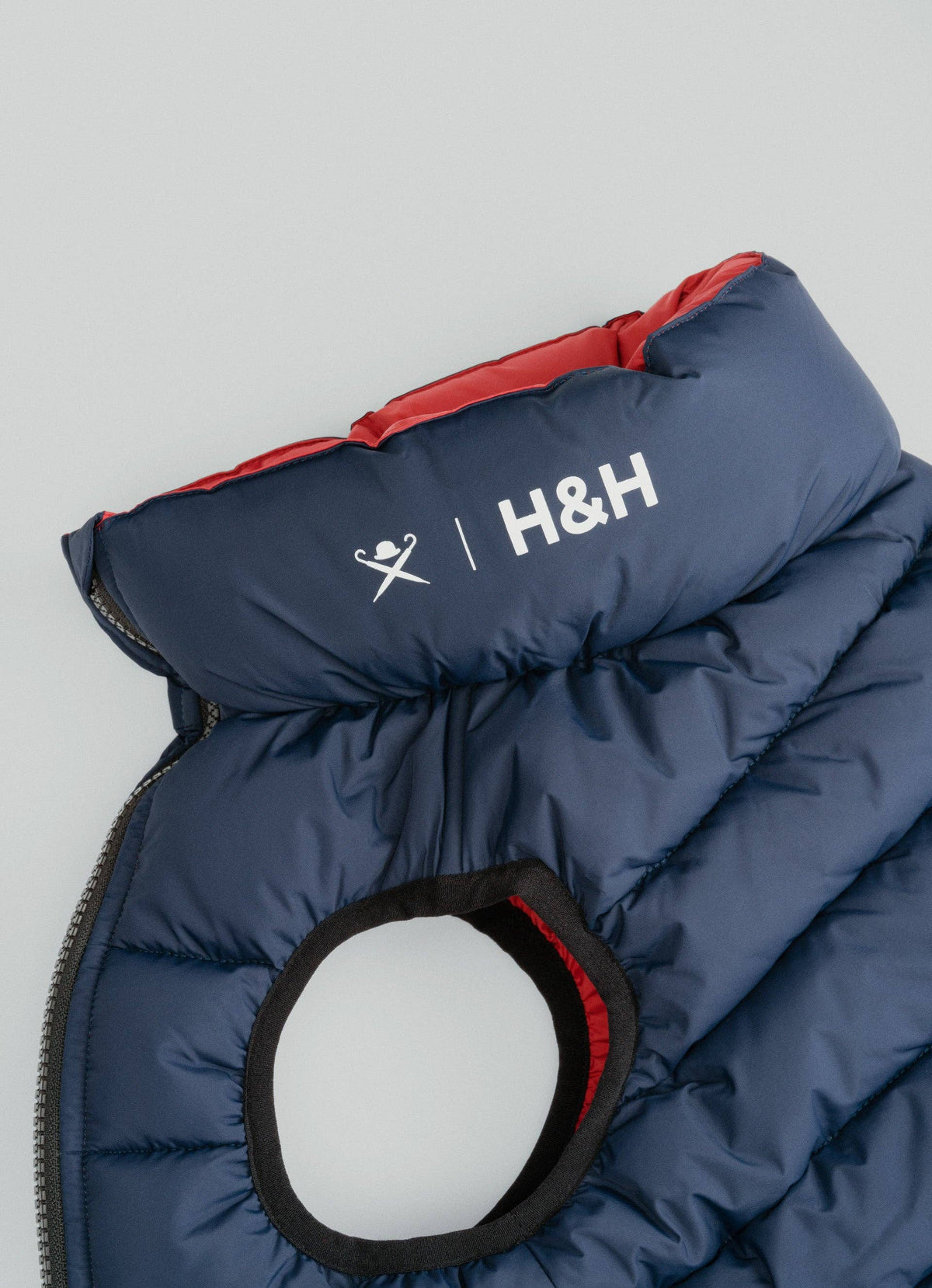 Hackett x Hugo Hudson Dog Puffer Jacket - Navy & Berry