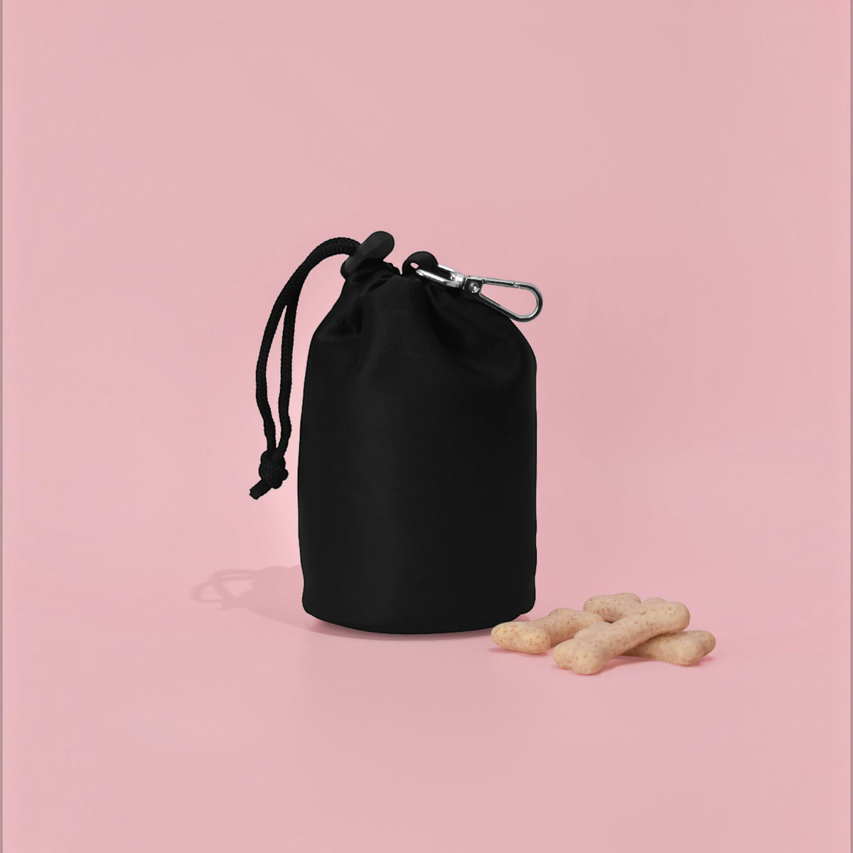 Drawstring Treat Pouch - Plain Black