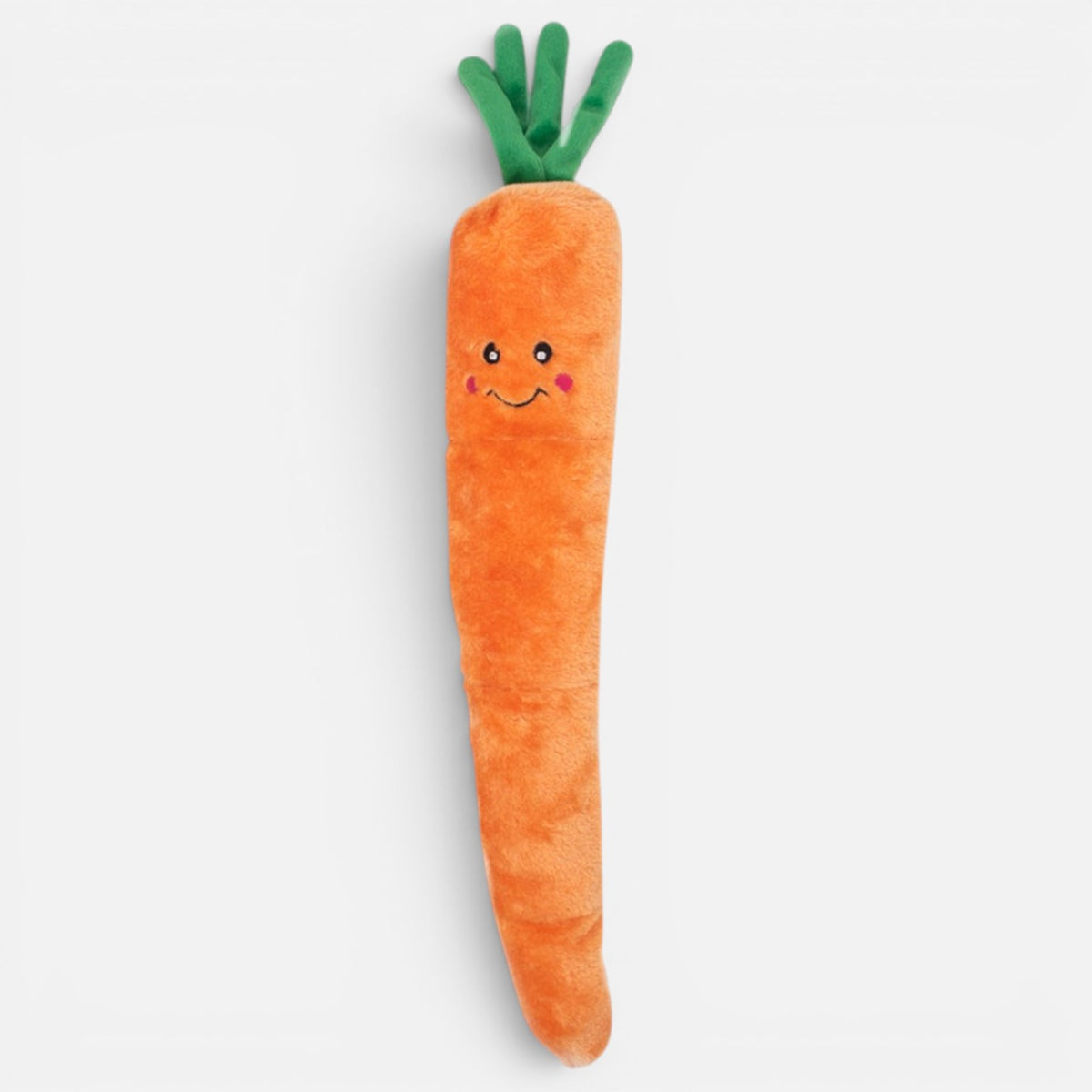 Plush Squeaky Jigglerz Dog Toy - Carrot