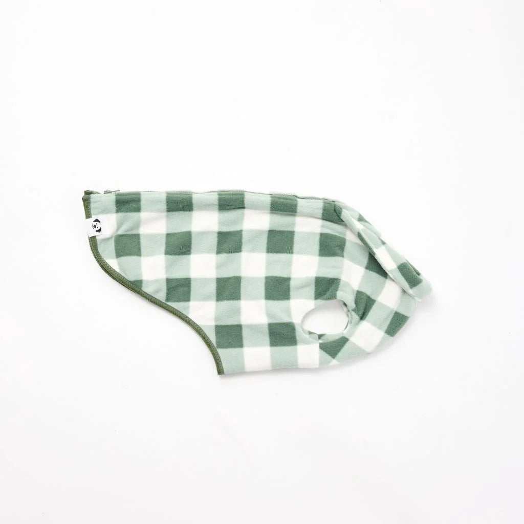 The Floofy Fleece - Green Gingham