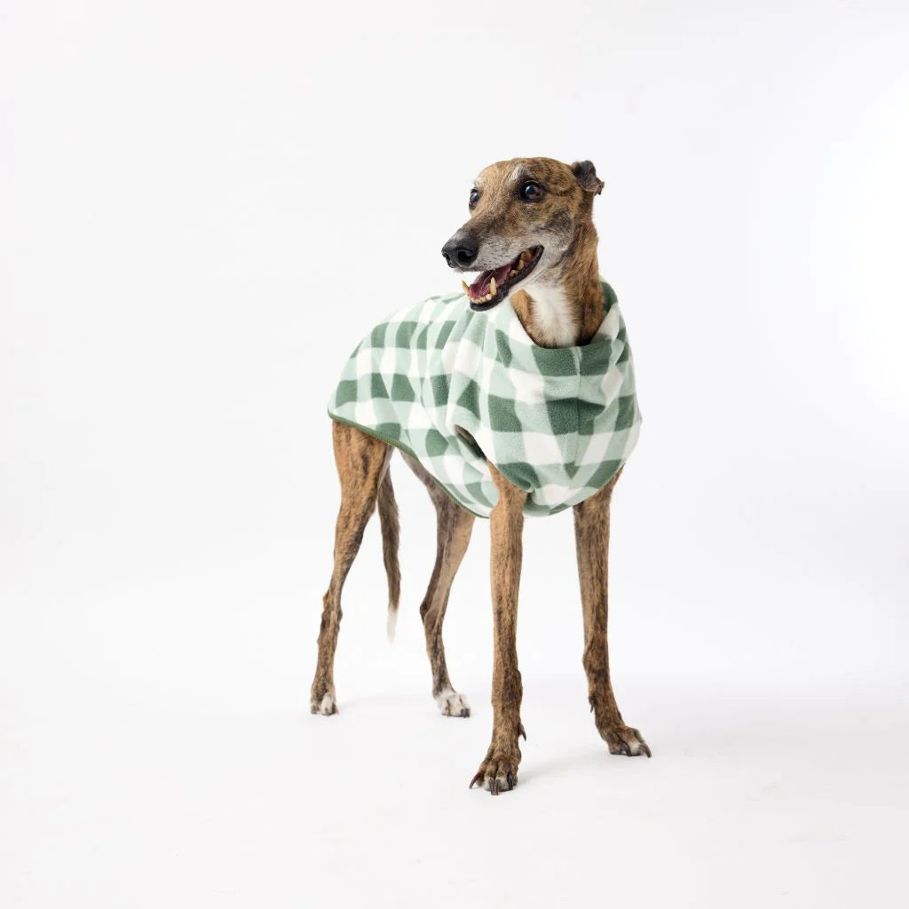 The Floofy Fleece - Green Gingham