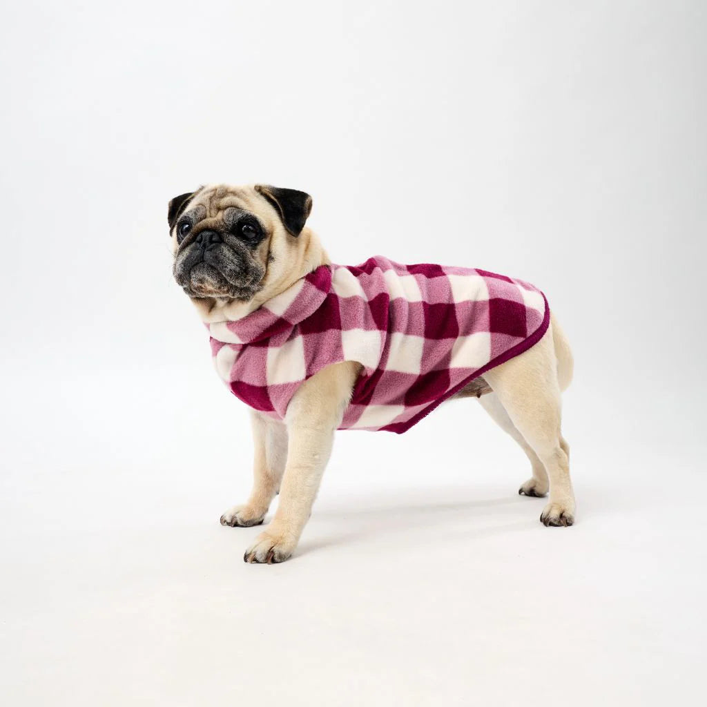 The Floofy Fleece - Berry Gingham
