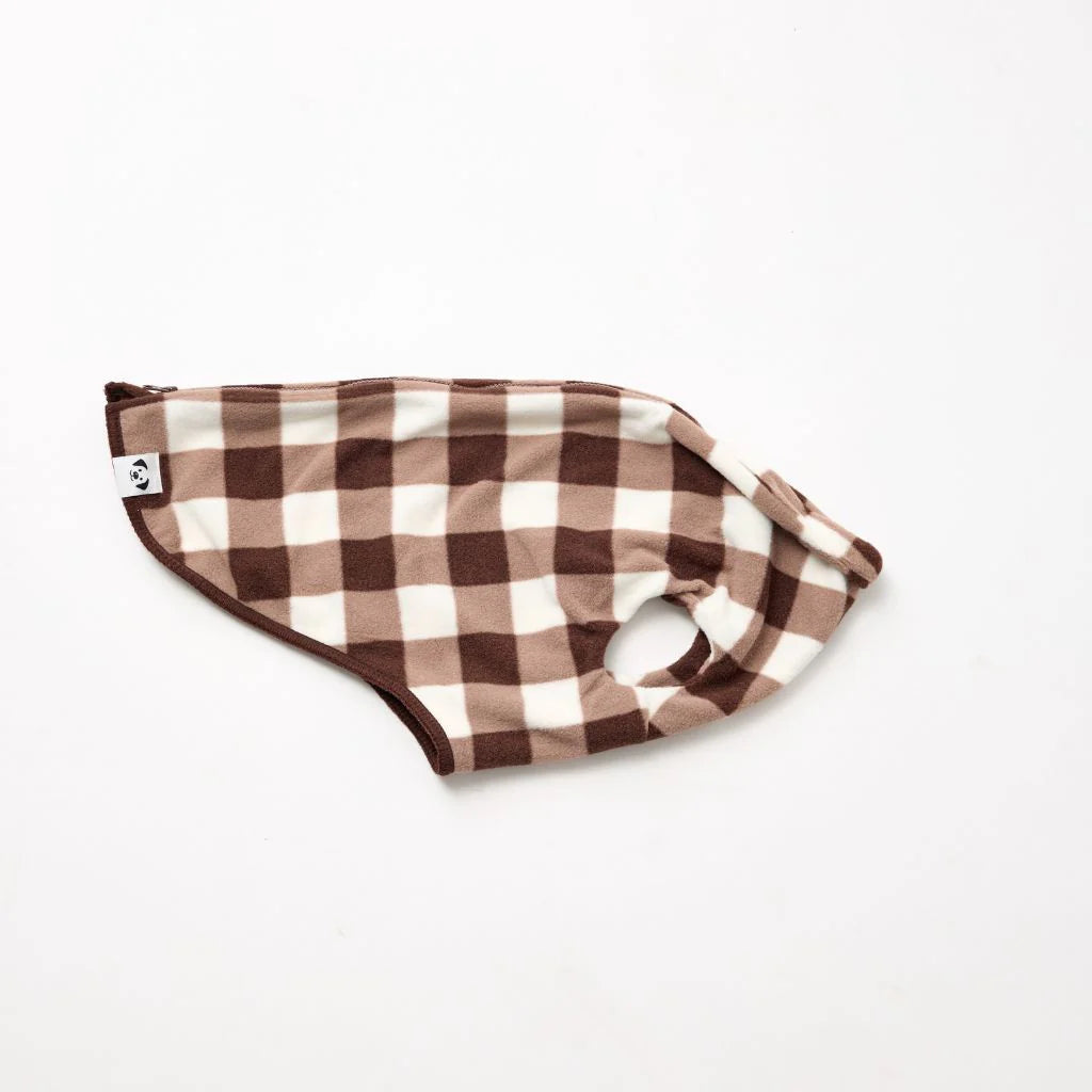The Floofy Fleece - Mocha Gingham