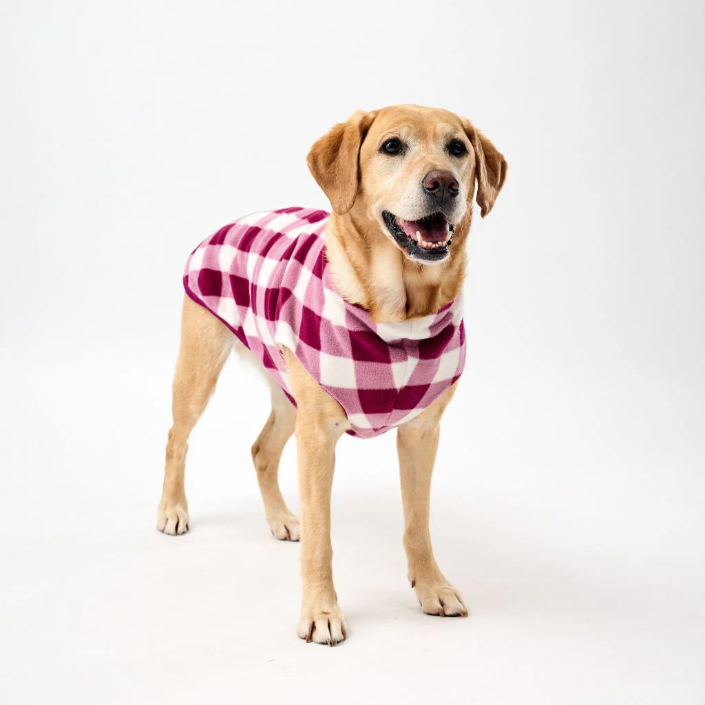 The Floofy Fleece - Berry Gingham