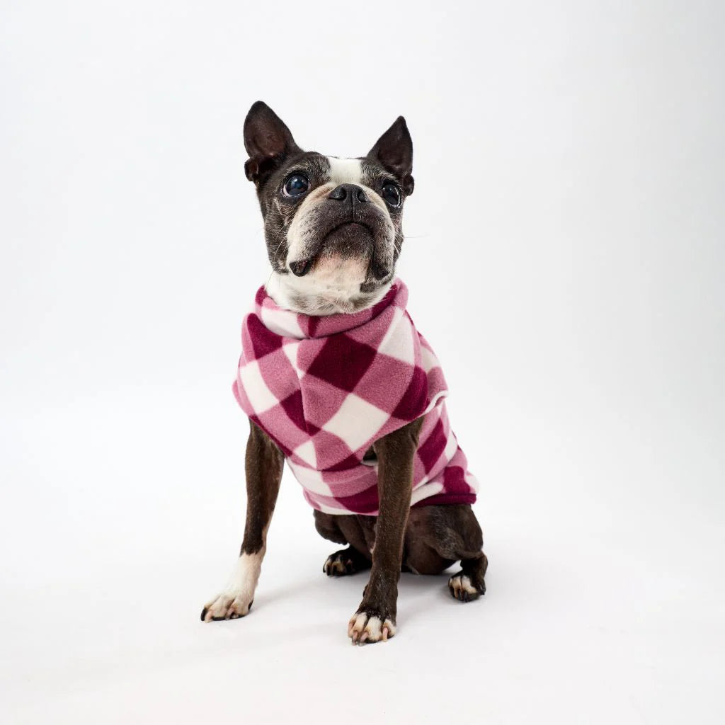 The Floofy Fleece - Berry Gingham