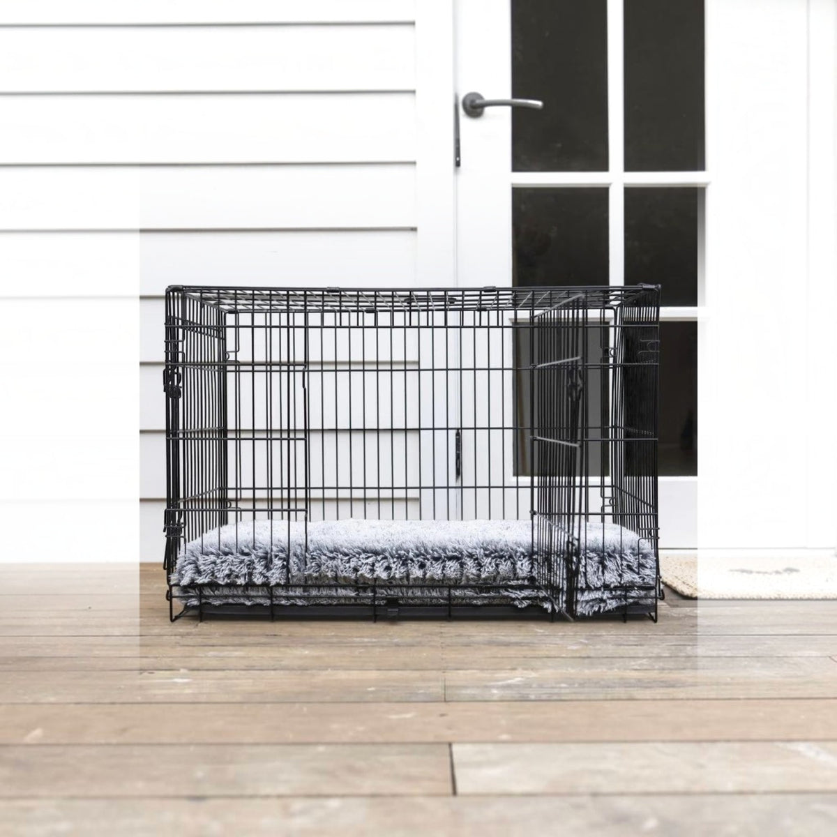 Superior Pet Calming Crate Dog Mat Topper Water-Resistant Dove Grey
