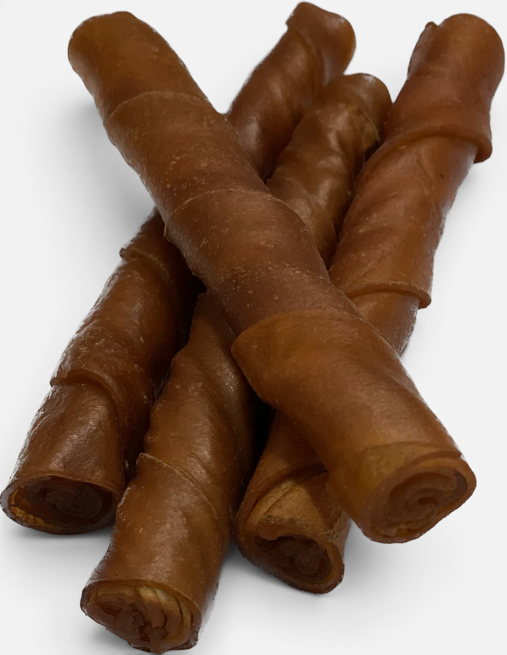 The Dog Emporium natural Australian pork skin twist dog treats with a chewy texture for dental health