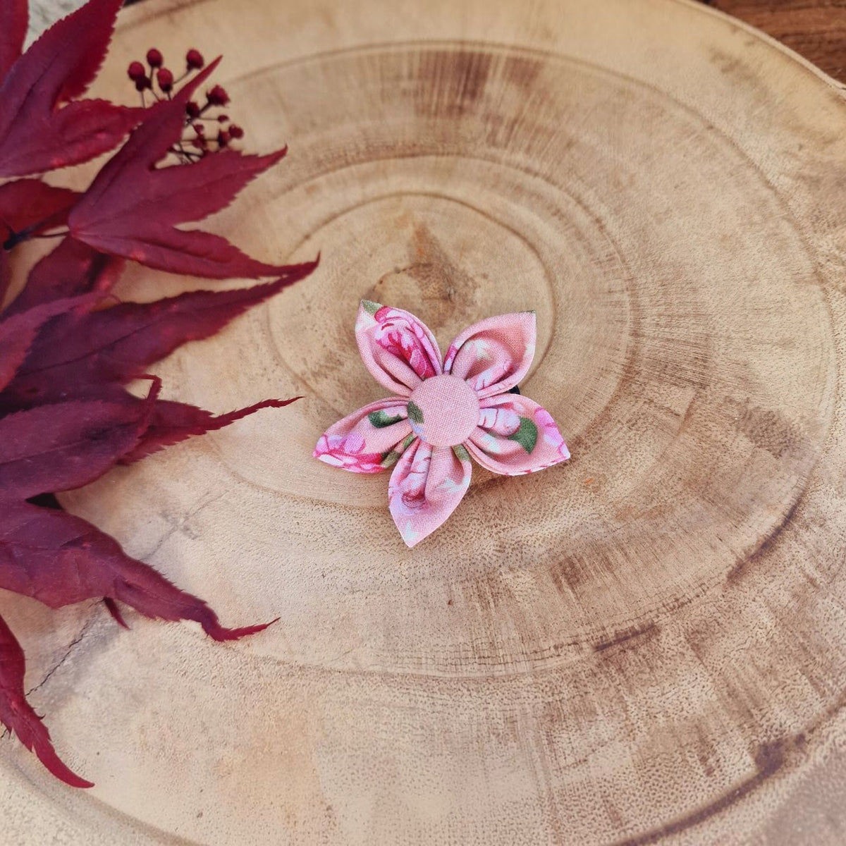 Sunday Rose Floral Detachable Flower Dog Collar Accessory