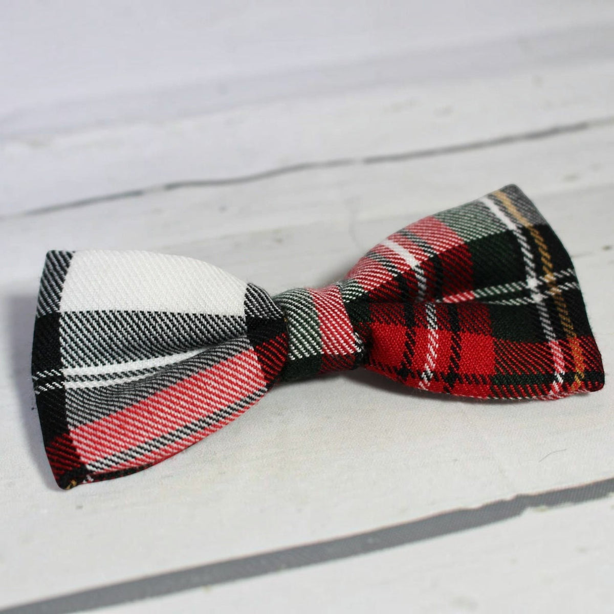 Alfies Red & White Plaid Tartan Puppy Dog Bow Tie