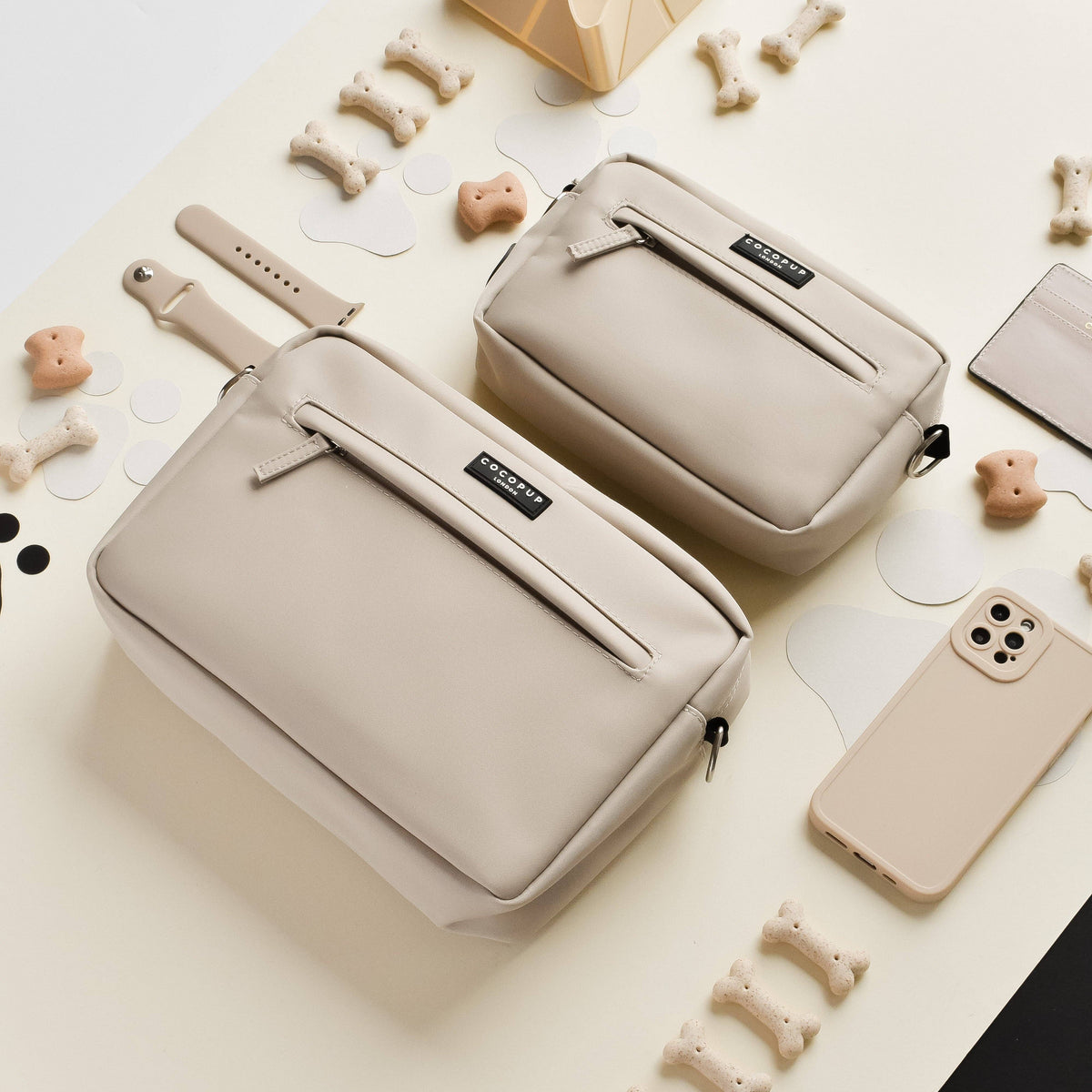 Large Dog Walking Bag - Caramel Latte