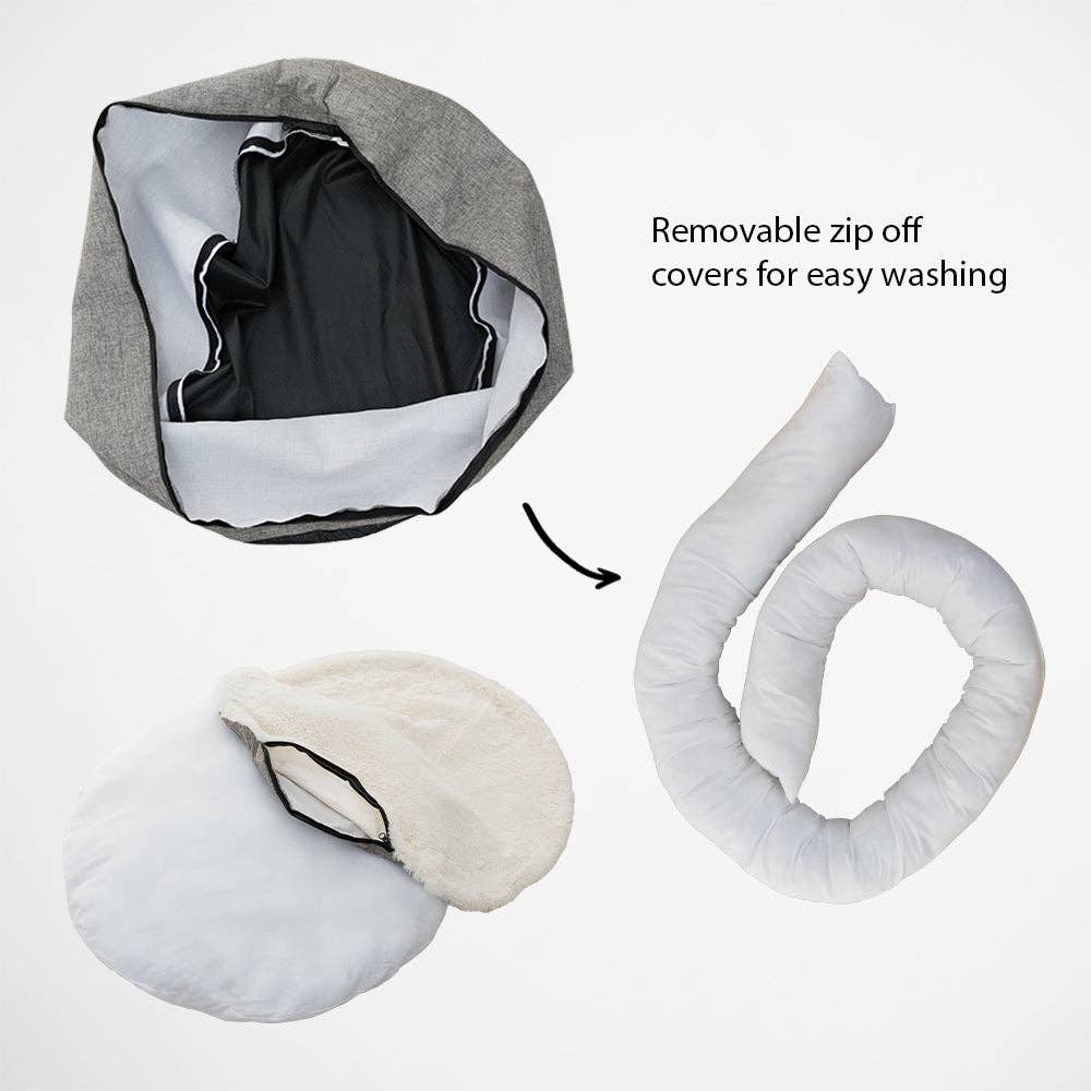 Louie Living Donut Lounger (Grey) - Medium