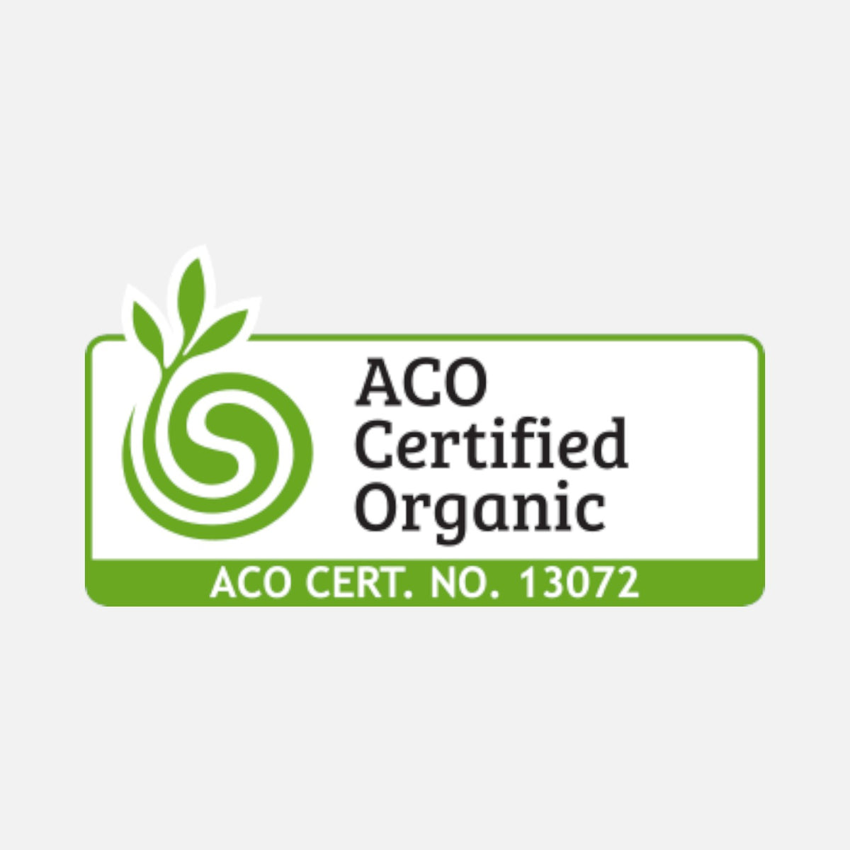 The Dog Emporium ACO Certified Organic logo for Simply Seaweed dental supplement for pets