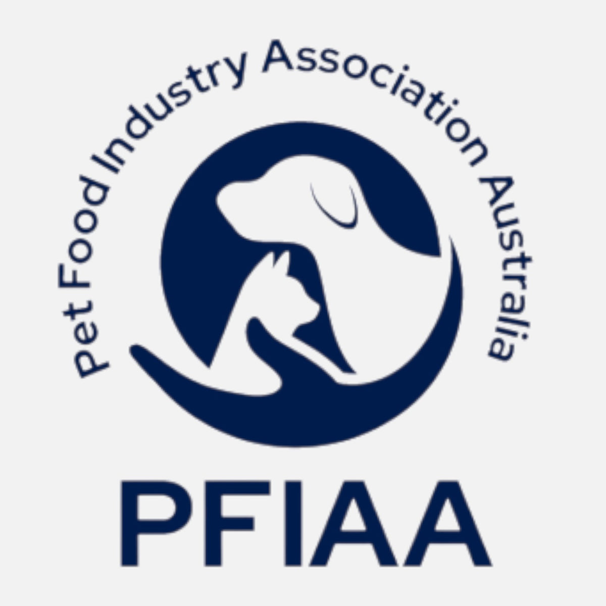 The Dog Emporium logo for the Pet Food Industry Association of Australia featuring a dog and cat silhouette